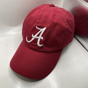 Alabama Crimson Tide Hat Red Strapback Cotton Clean Up Adjustable  Cleaned